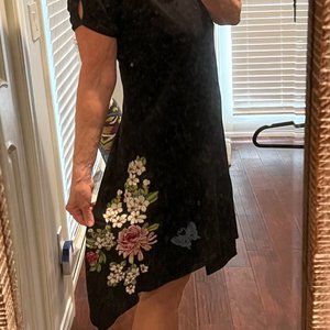 Johnny Was JW Los Angeles cotton Dress Black